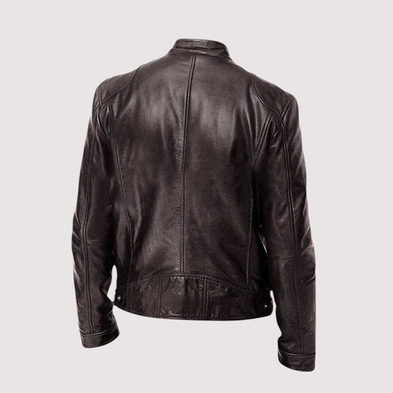 Tobias | Lederjacke Herren Bikerjacke Slim Fit Reissverschluss