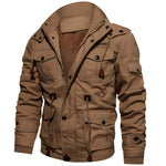 Tobias | Militärjacke Herren Fleecefutter Mehrere Taschen Kapuze