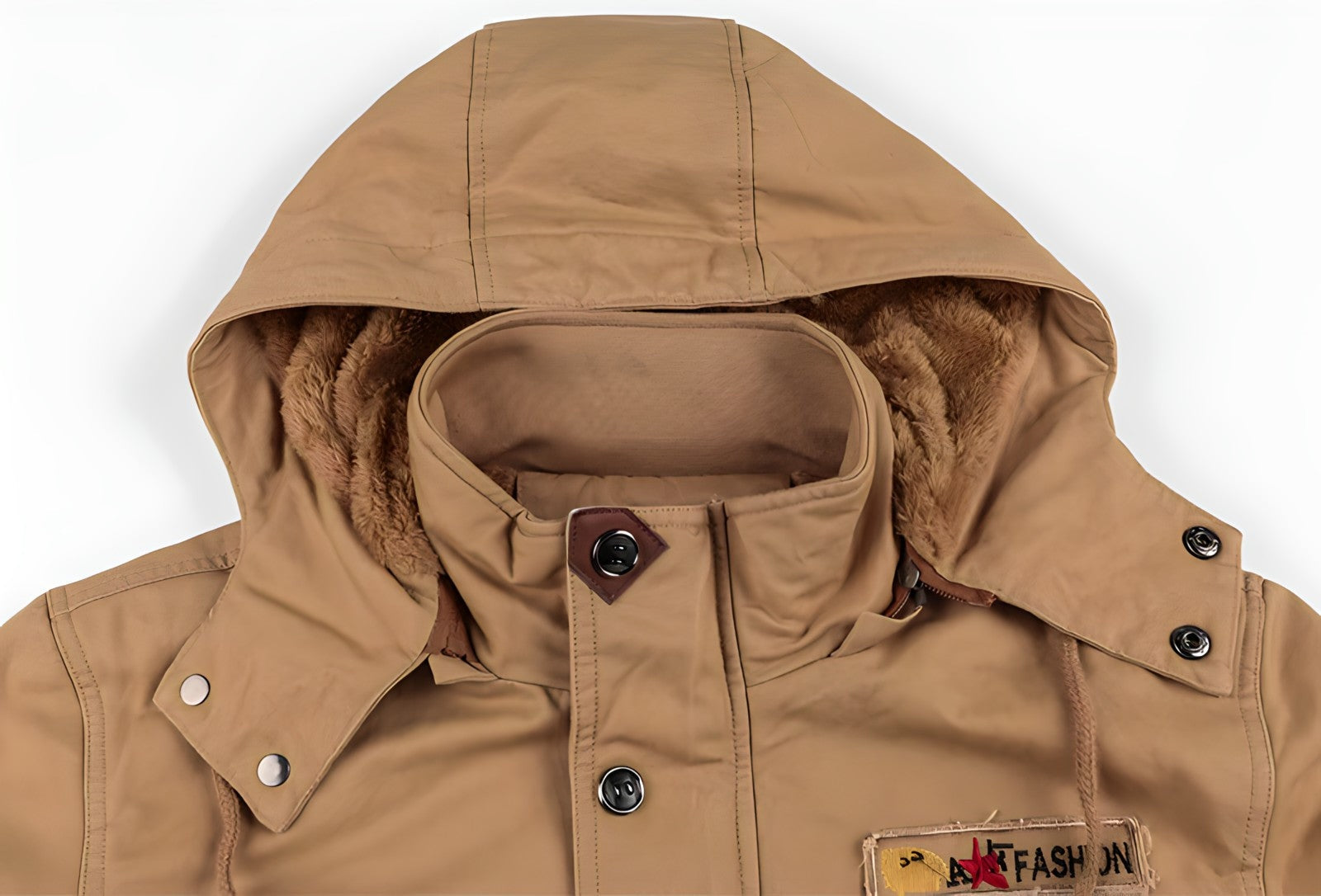 Tobias | Militärjacke Herren Fleecefutter Mehrere Taschen Kapuze
