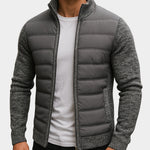 Tobias | Steppjacke mit Strickärmeln Herren Stehkragen Reissverschluss