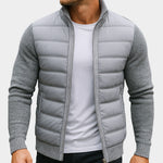 Tobias | Steppjacke mit Strickärmeln Herren Stehkragen Reissverschluss