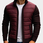 Tobias | Steppjacke mit Strickärmeln Herren Stehkragen Reissverschluss
