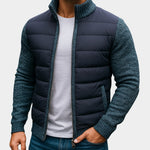 Tobias | Steppjacke mit Strickärmeln Herren Stehkragen Reissverschluss