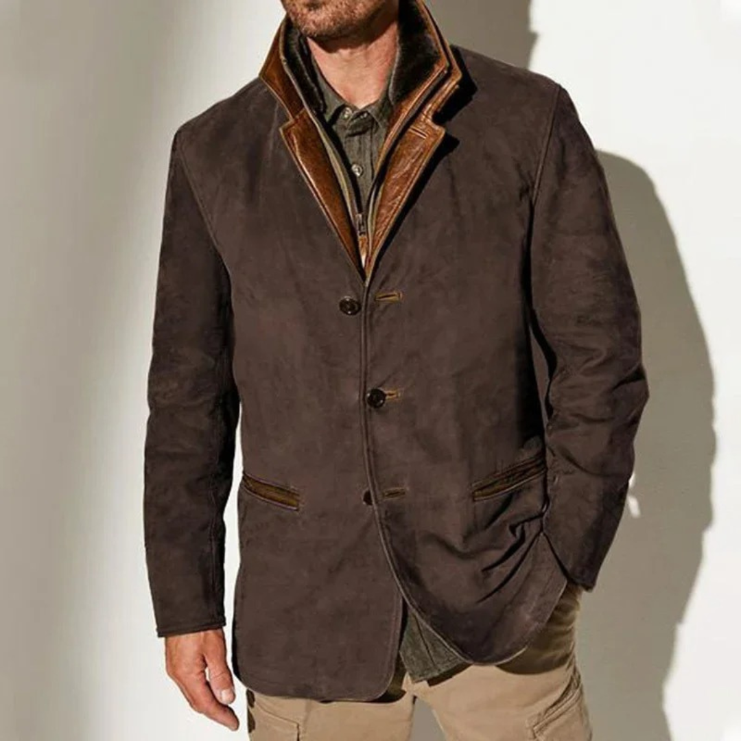Tobias | Wildleder Jacke Herren Sakko-Stil Vintage