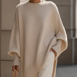 Ursina | Poncho Strick Oversize Damen Rundhals