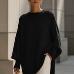 Ursina | Poncho Strick Oversize Damen Rundhals