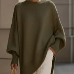 Ursina | Poncho Strick Oversize Damen Rundhals