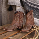 Ursina | Stiefeletten Damen Westernstil Bestickt Blockabsatz