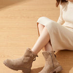 Ursina | Stiefeletten Damen Wildleder Gefüttert Reissverschluss Profilsohle