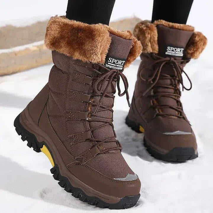 Ursina | Winterstiefel Damen Gefüttert Schnürstiefel Plateau