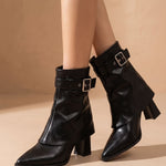 Verena | Chelsea Boots Damen Blockabsatz Spitze Schnalle