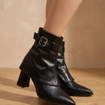 Verena | Chelsea Boots Damen Blockabsatz Spitze Schnalle