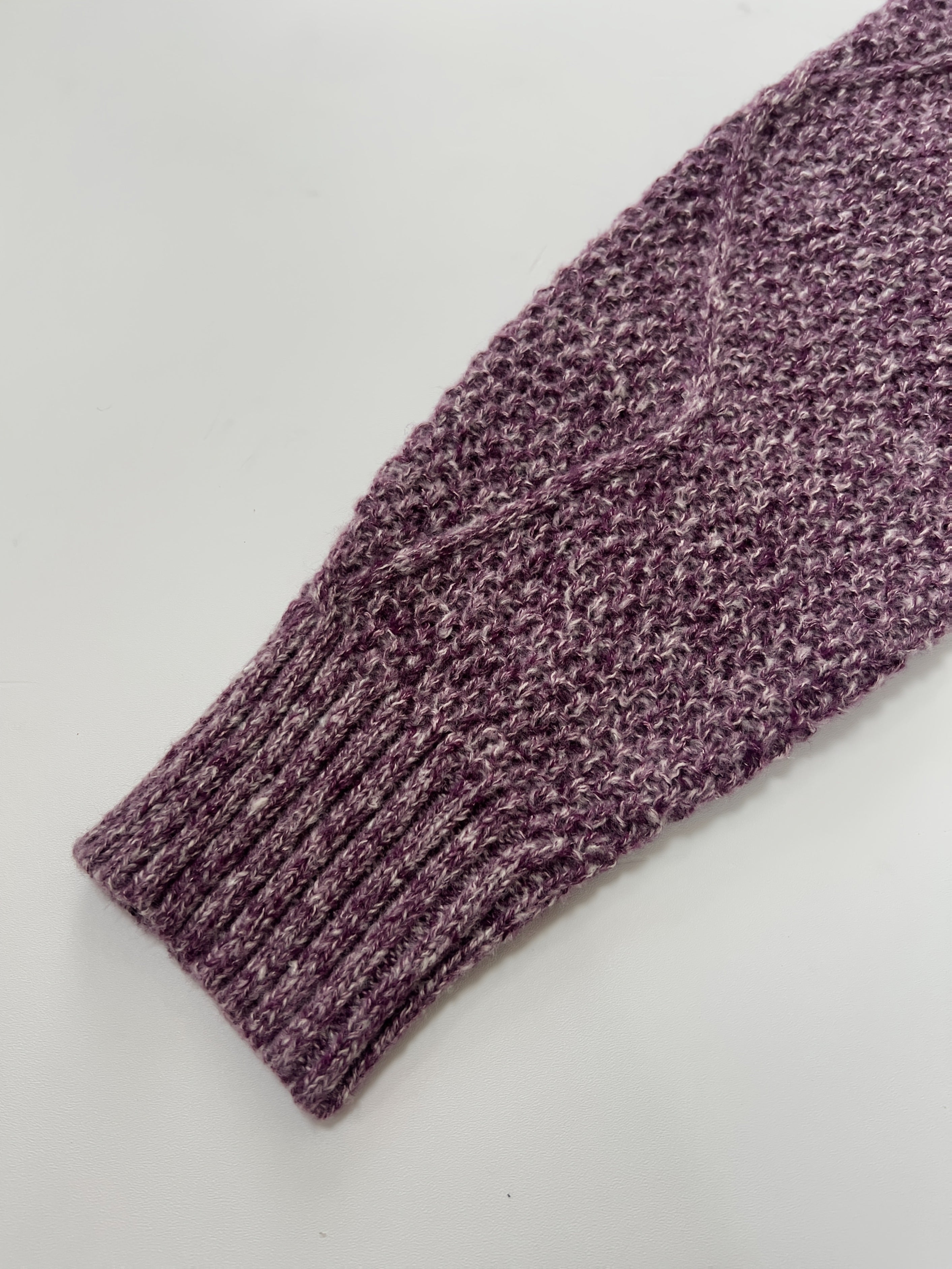 Verena | Strickkleid mit Zopfmuster Damen Langarm Oversize Rundhals
